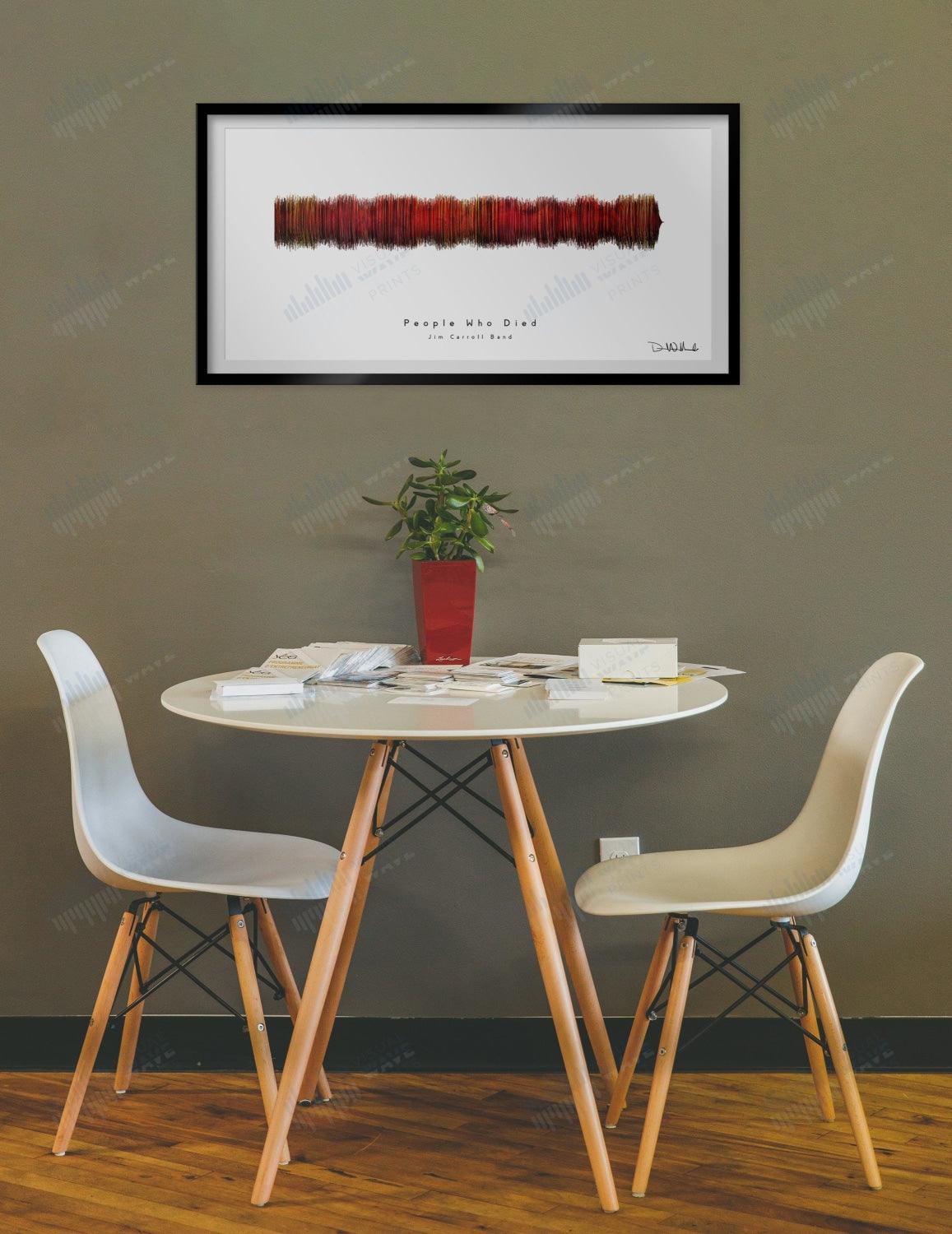 People Who Died by The Jim Carroll Band - Visual Wave Prints