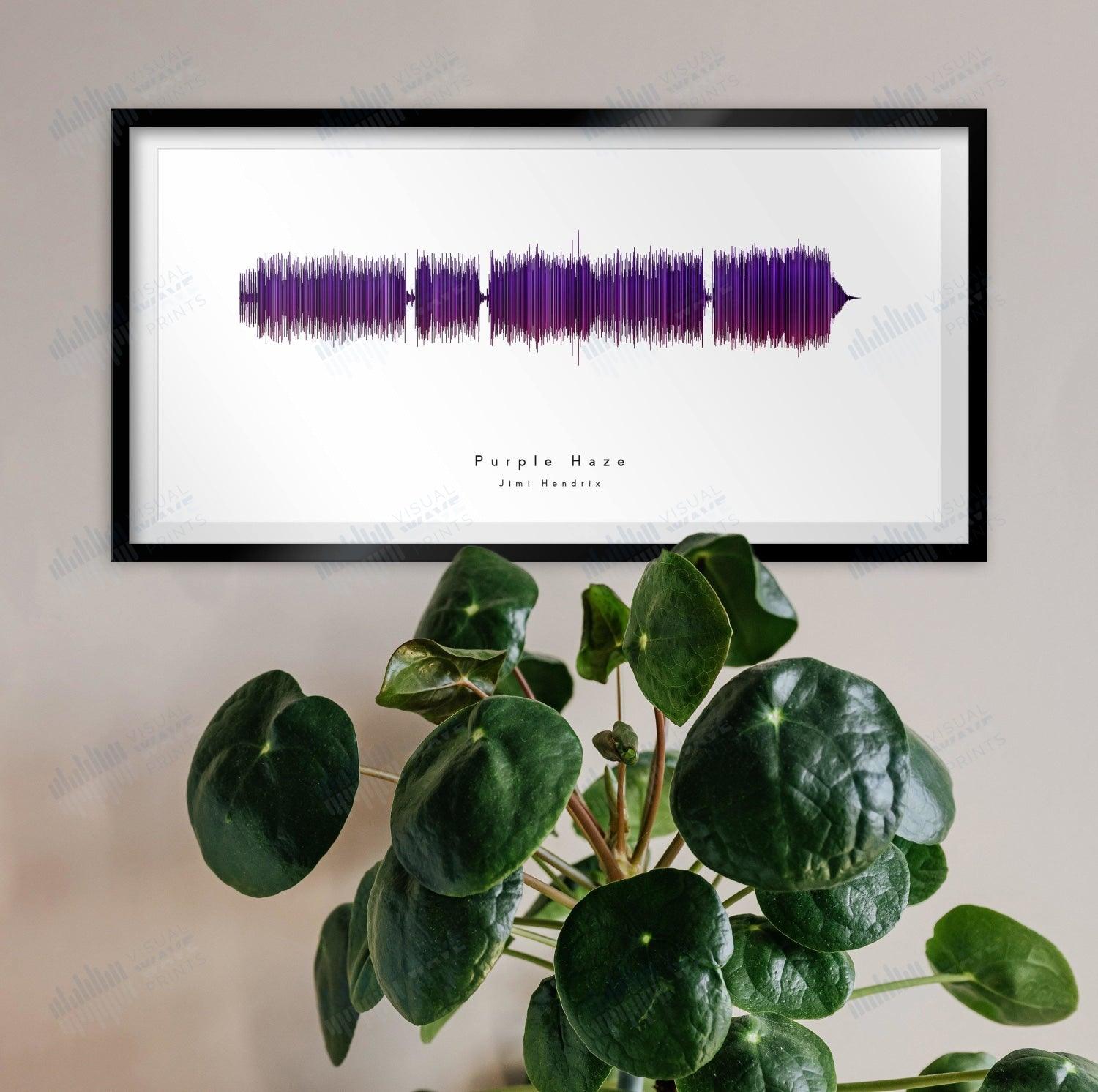 Purple Haze by Jimi Hendrix - Visual Wave Prints