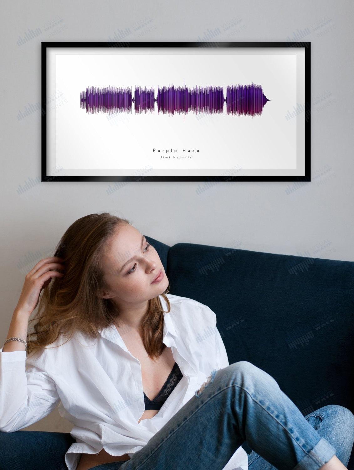 Purple Haze by Jimi Hendrix - Visual Wave Prints