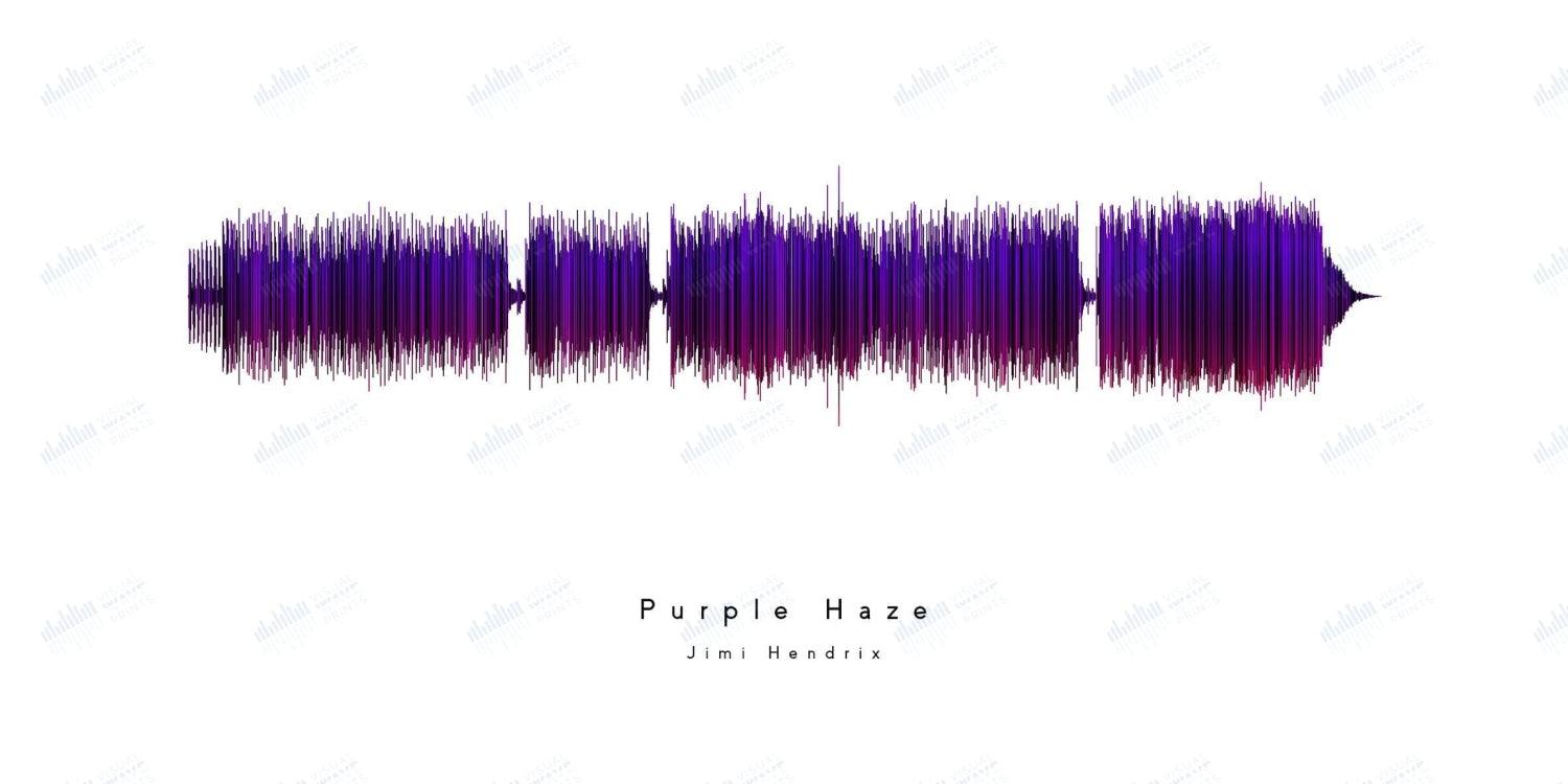 Purple Haze by Jimi Hendrix - Visual Wave Prints