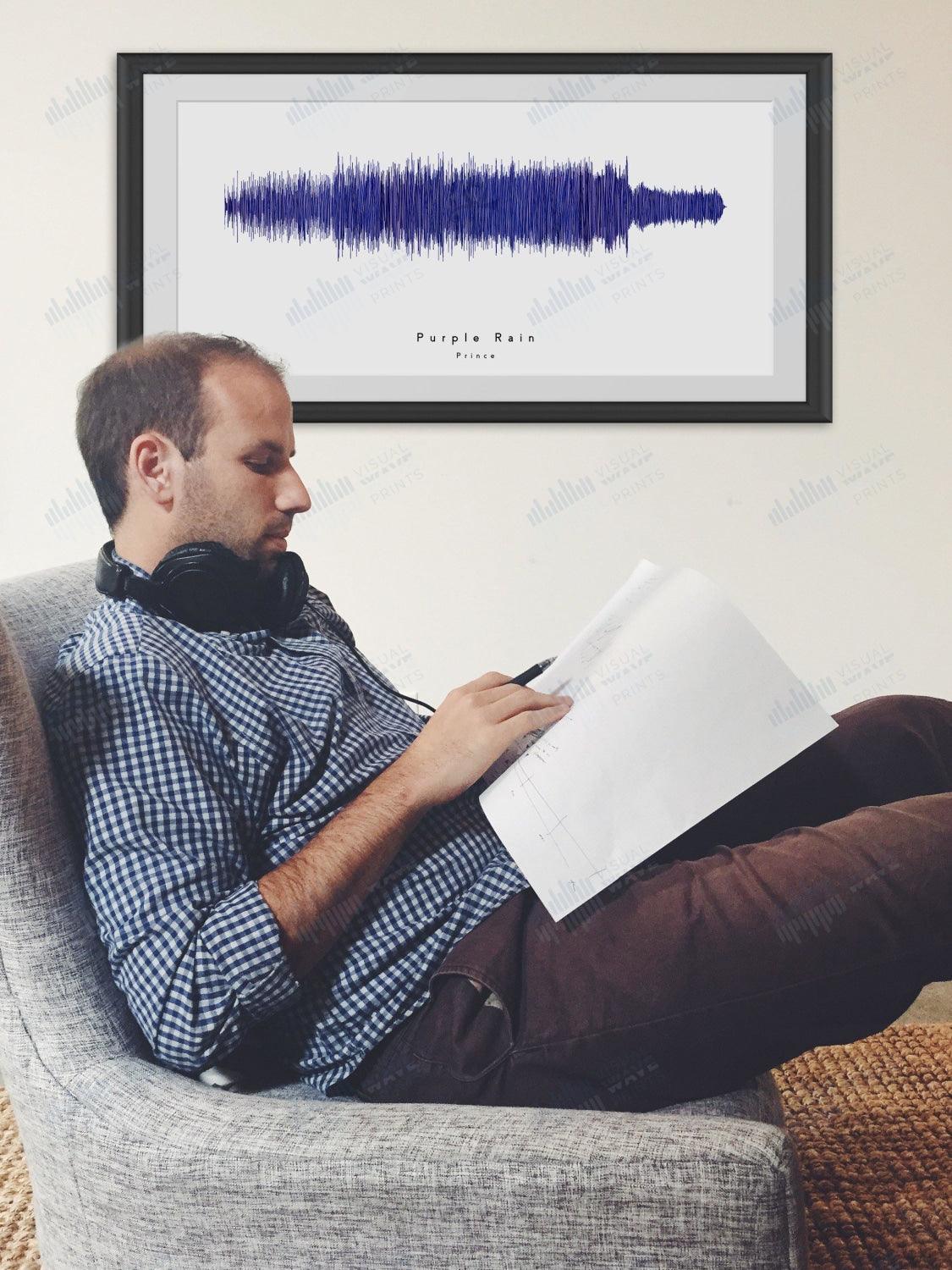 Purple Rain by Prince - Visual Wave Prints