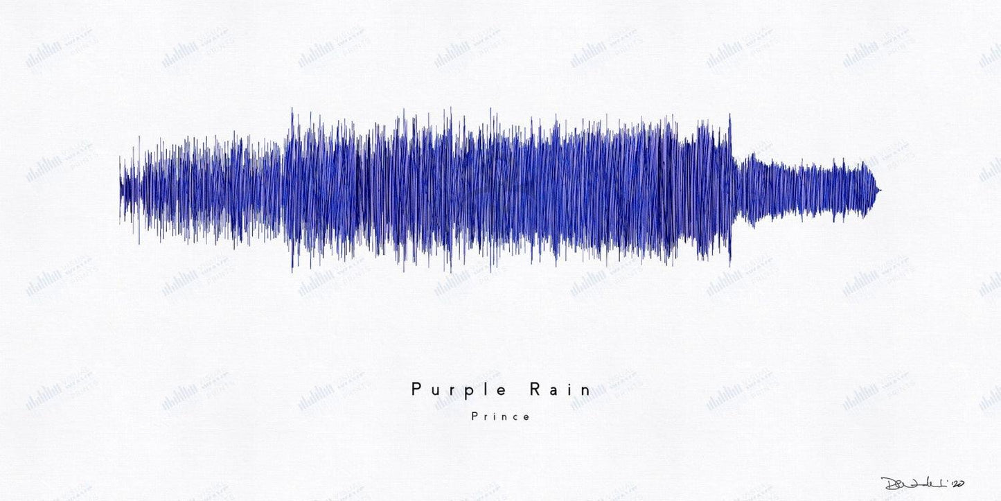 Purple Rain by Prince - Visual Wave Prints