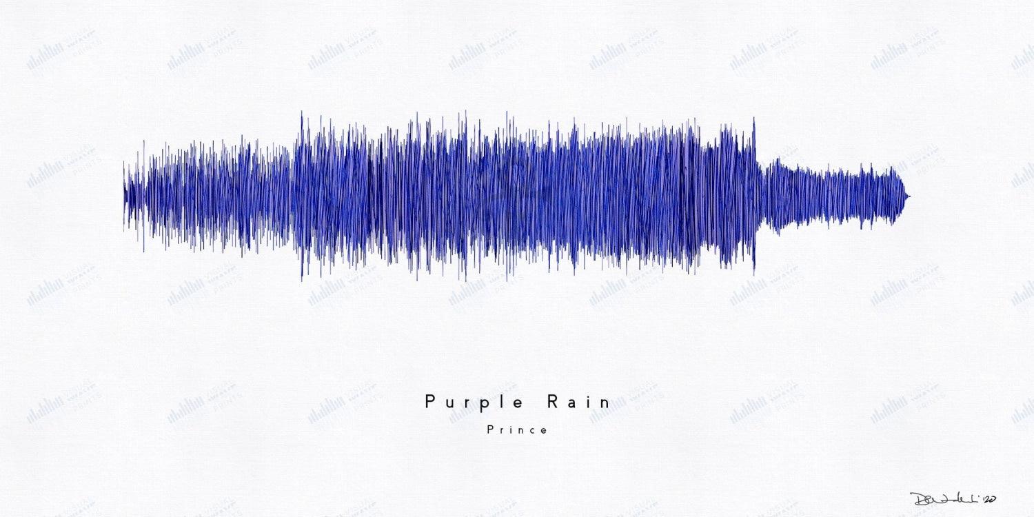 Purple Rain by Prince - Visual Wave Prints