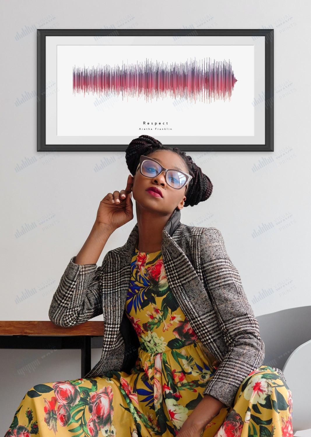 Respect by Aretha Franklin - Visual Wave Prints