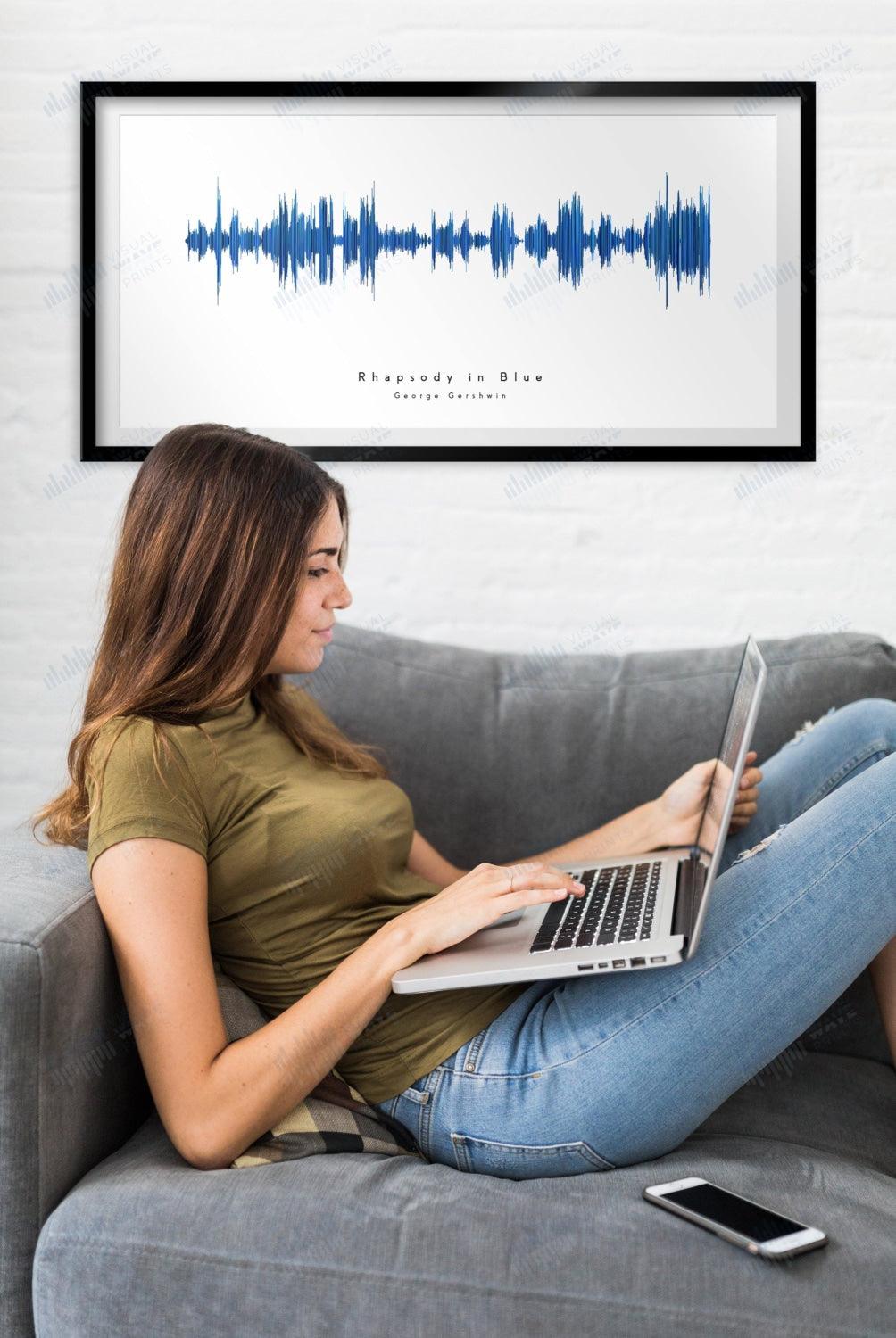 Rhapsody in Blue by George Gershwin - Visual Wave Prints