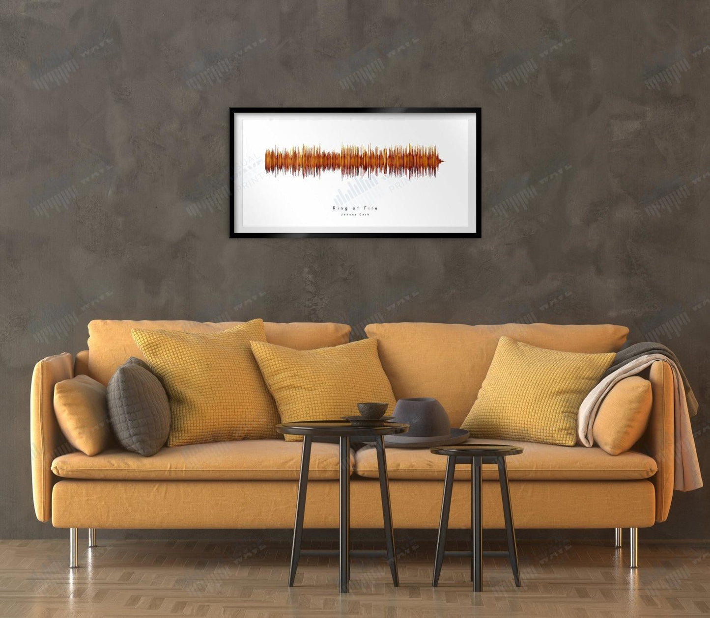 Ring of Fire by Johnny Cash - Visual Wave Prints