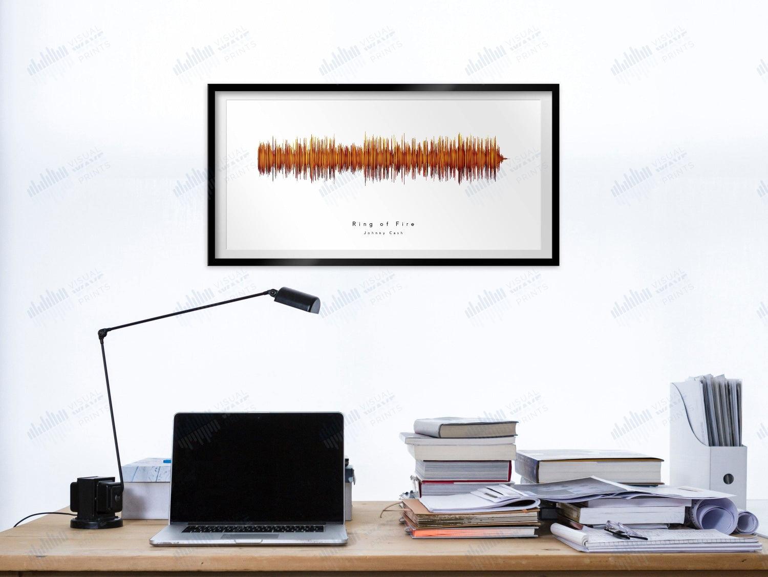 Ring of Fire by Johnny Cash - Visual Wave Prints