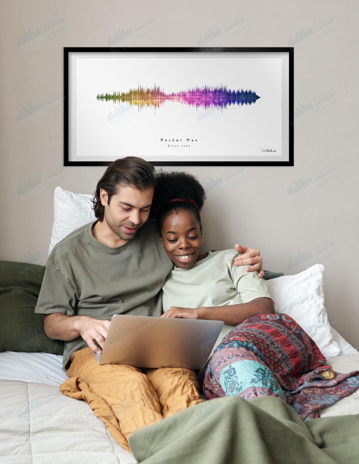 Rocket Man by Elton John - Visual Wave Prints