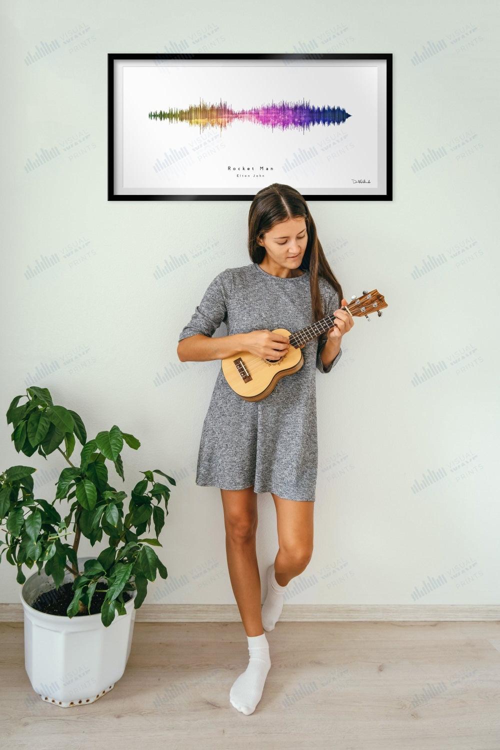 Rocket Man by Elton John - Visual Wave Prints