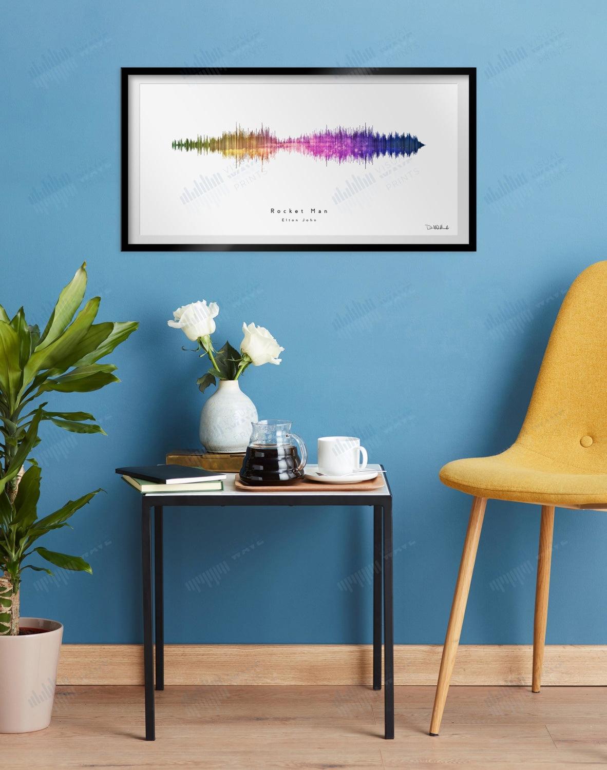 Rocket Man by Elton John - Visual Wave Prints