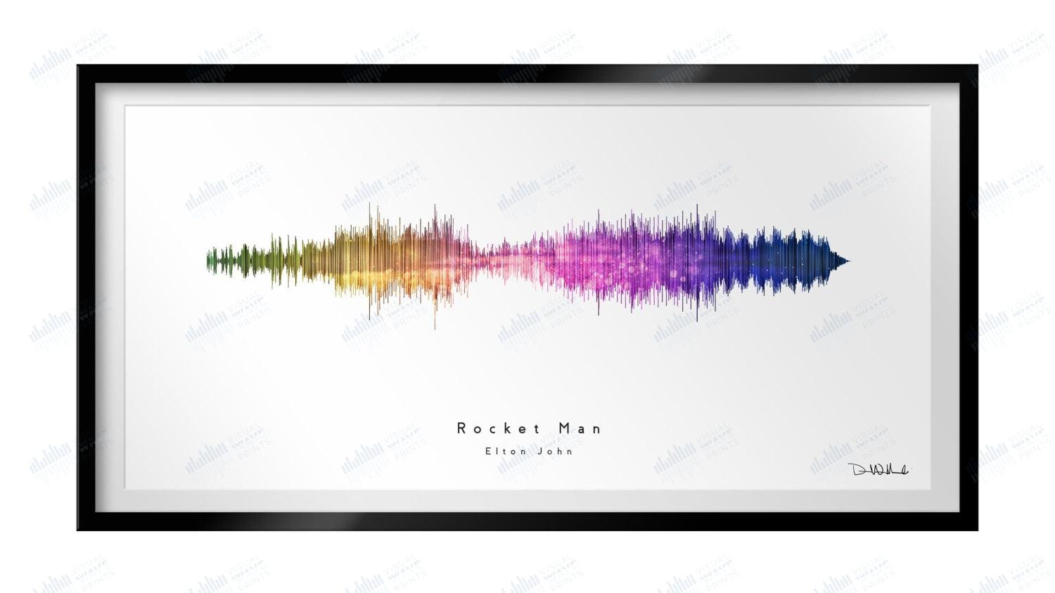 Rocket Man by Elton John - Visual Wave Prints