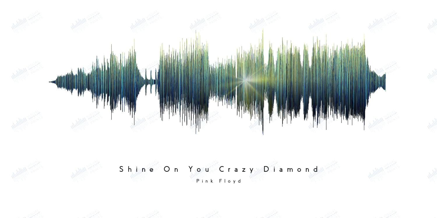 Shine On You Crazy Diamond by Pink Floyd - Visual Wave Prints
