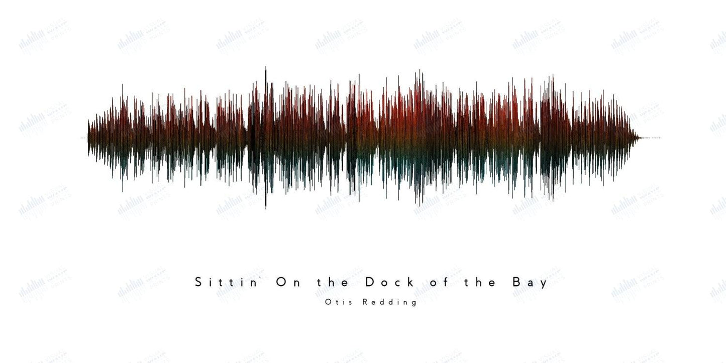 Sittin' on the Dock of the Bay by Otis Redding - Visual Wave Prints