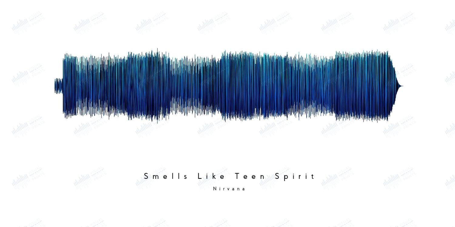 Smells Like Teen Spirit by Nirvana - Visual Wave Prints