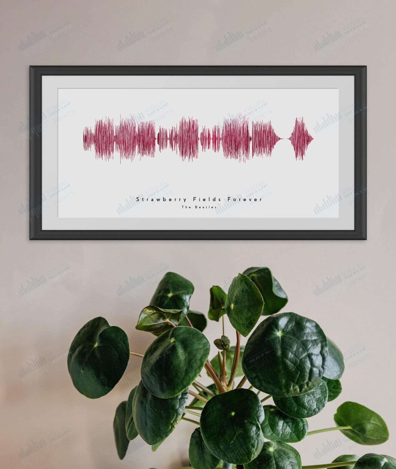 Strawberry Fields Forever by The Beatles - Visual Wave Prints