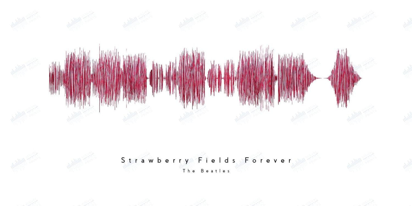 Strawberry Fields Forever by The Beatles - Visual Wave Prints