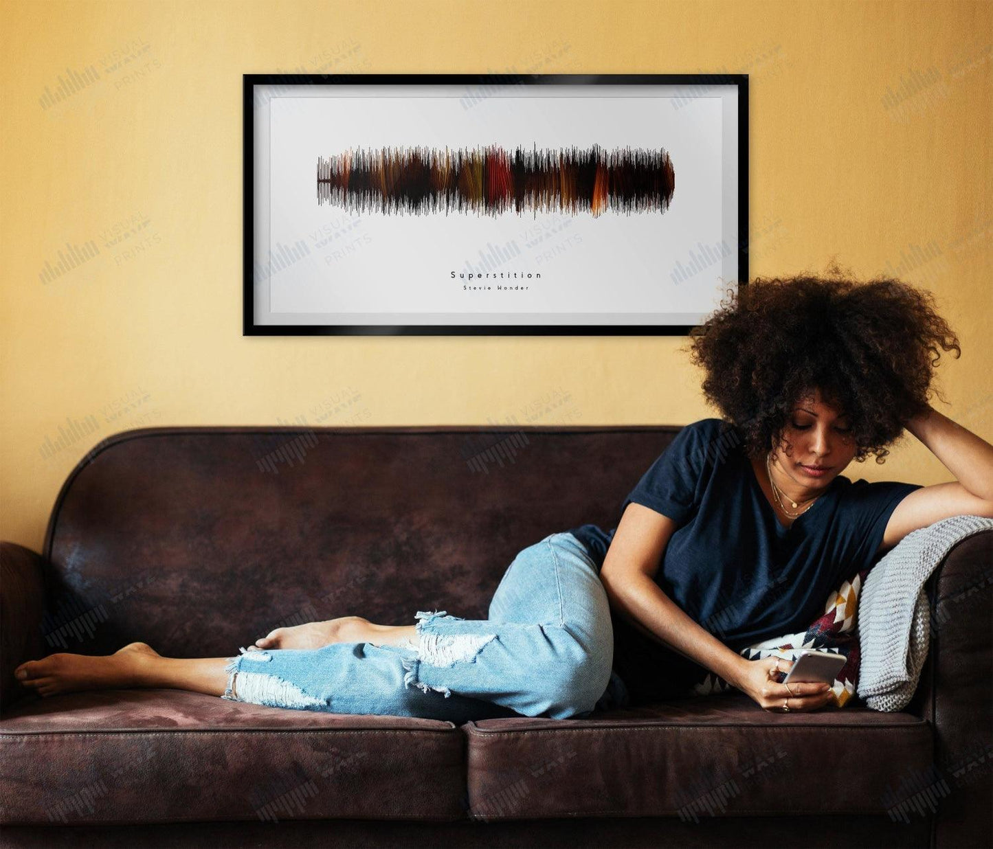 Superstition by Stevie Wonder - Visual Wave Prints