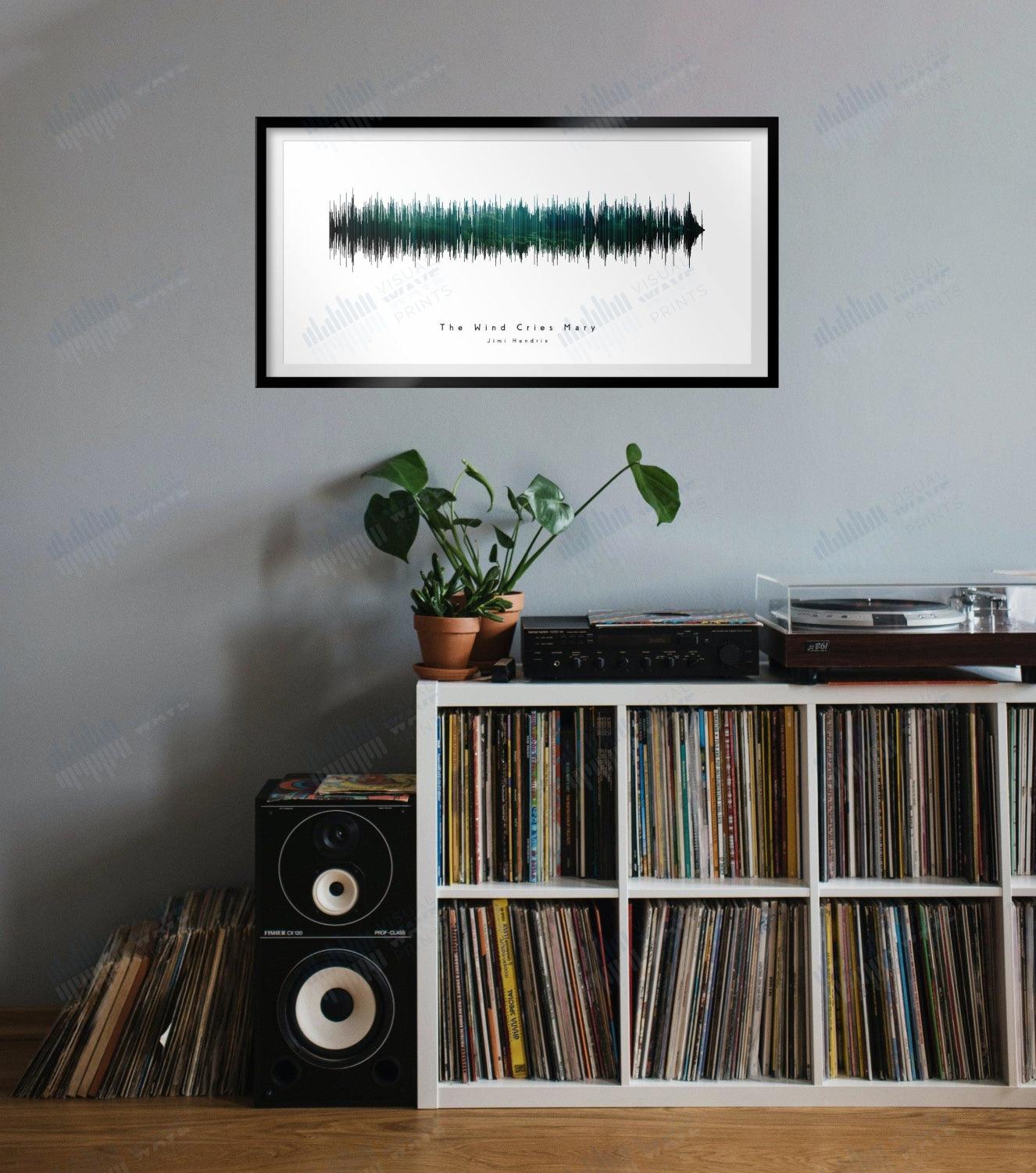 The Wind Cries Mary by Jimi Hendrix - Visual Wave Prints