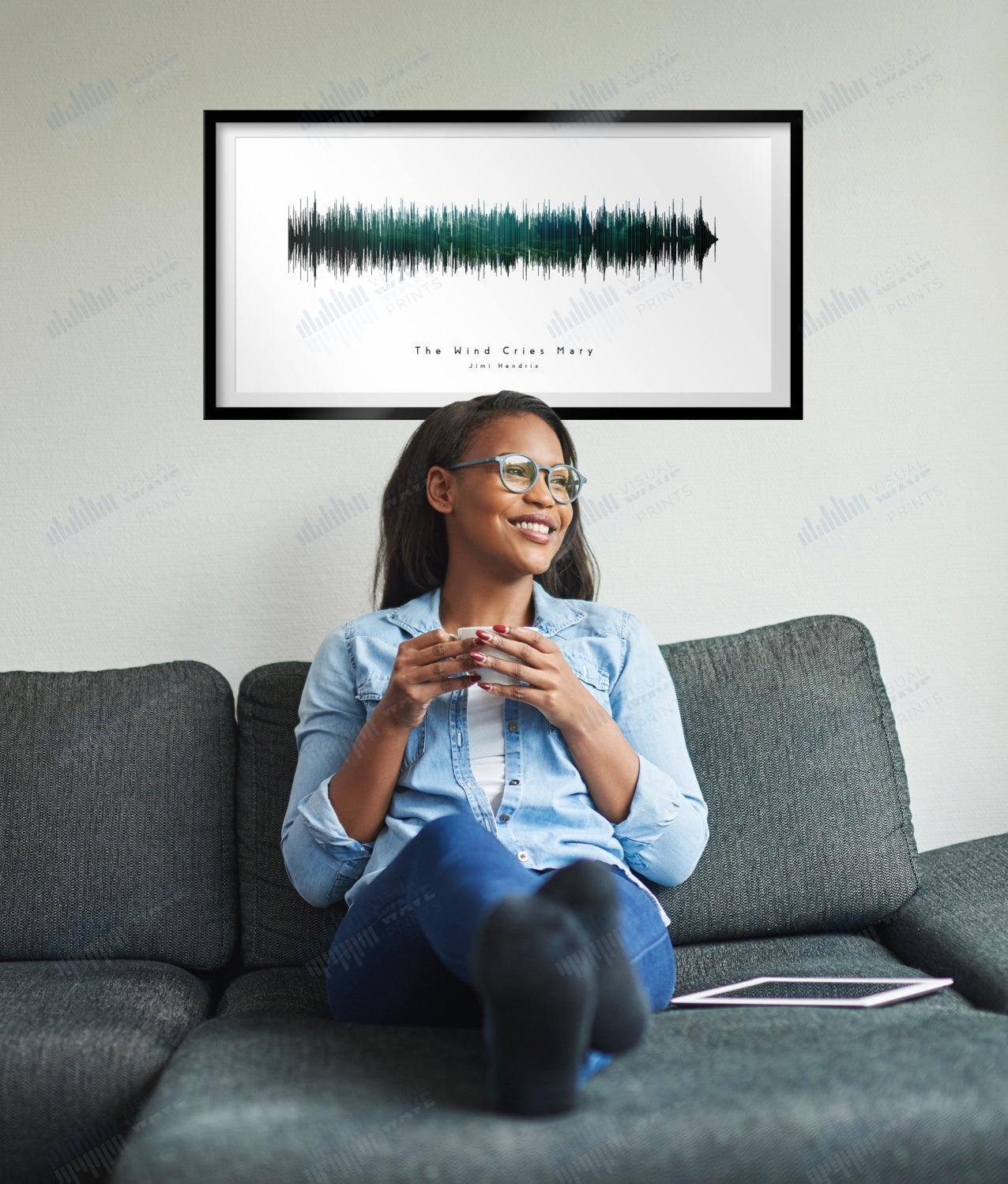 The Wind Cries Mary by Jimi Hendrix - Visual Wave Prints