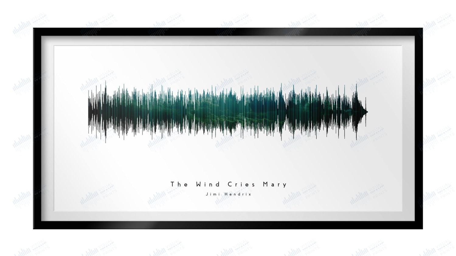 The Wind Cries Mary by Jimi Hendrix - Visual Wave Prints