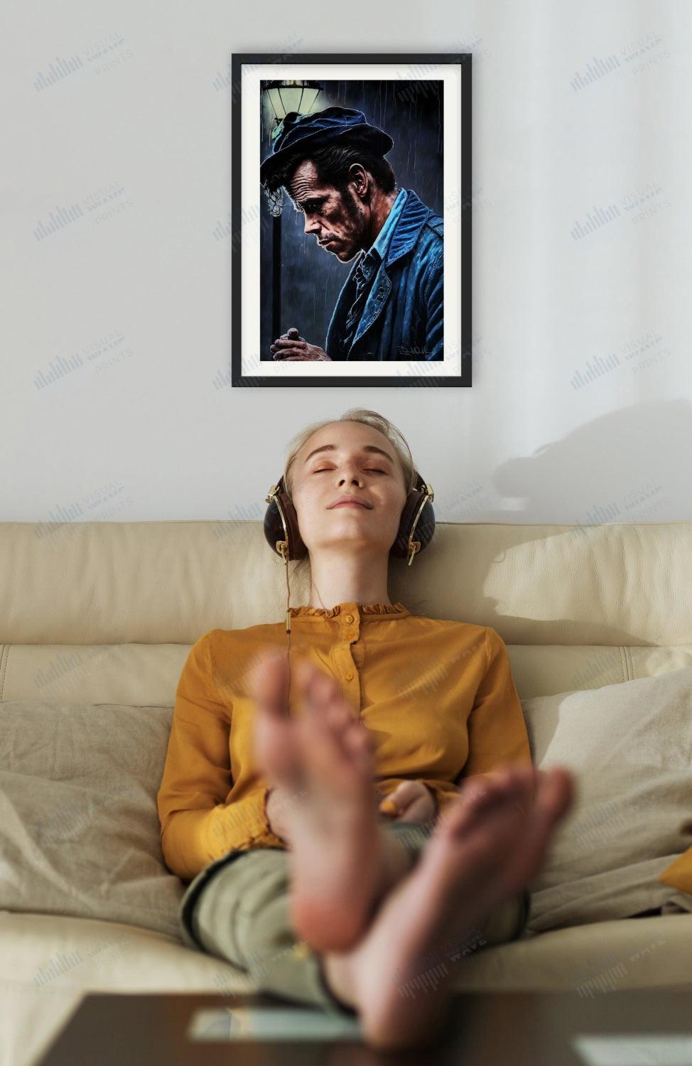 Tom Waits Original Portrait - Visual Wave Prints
