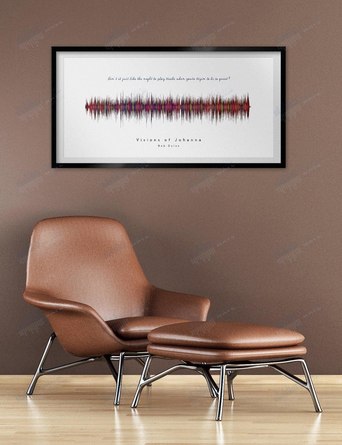 Visions of Johanna by Bob Dylan - Visual Wave Prints