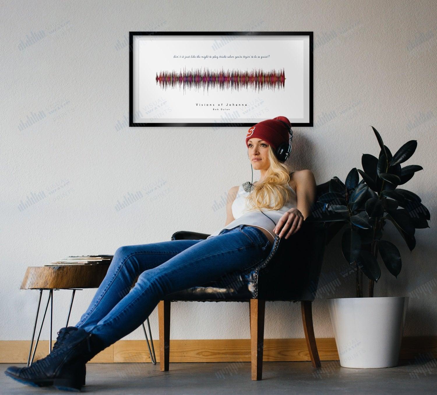 Visions of Johanna by Bob Dylan - Visual Wave Prints