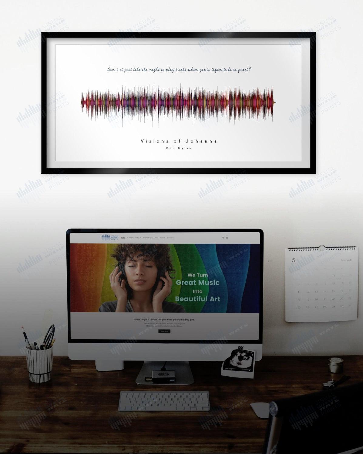 Visions of Johanna by Bob Dylan - Visual Wave Prints