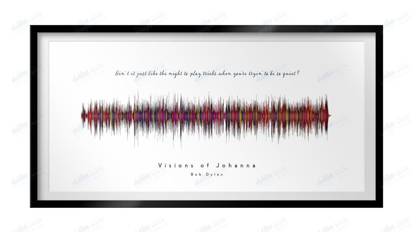 Visions of Johanna by Bob Dylan - Visual Wave Prints