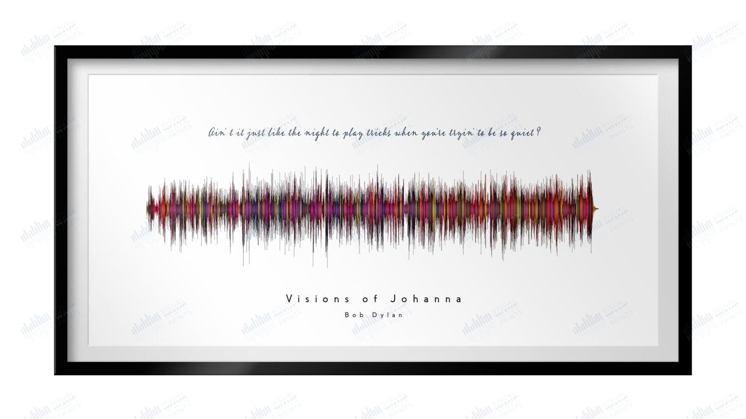 Visions of Johanna by Bob Dylan - Visual Wave Prints