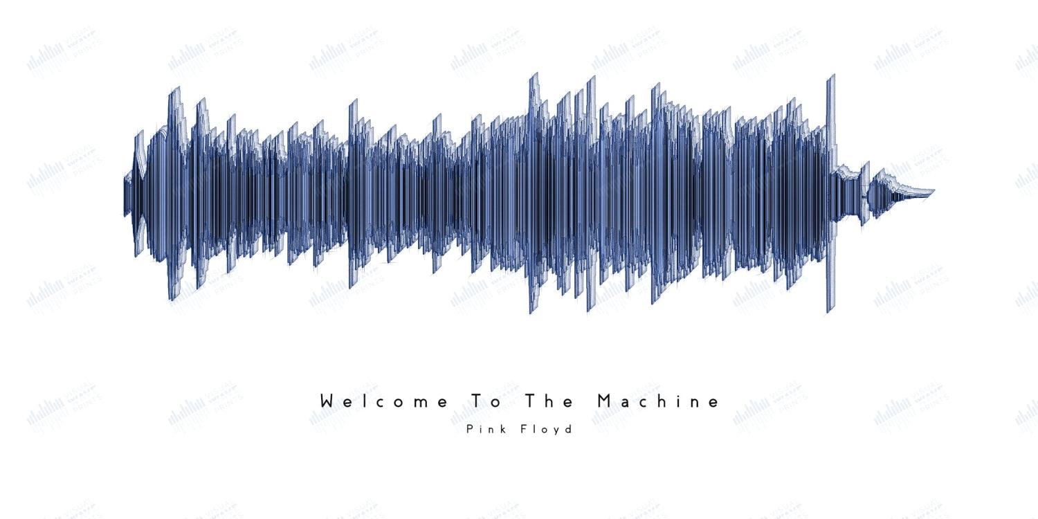 Welcome to the Machine by Pink Floyd - Visual Wave Prints