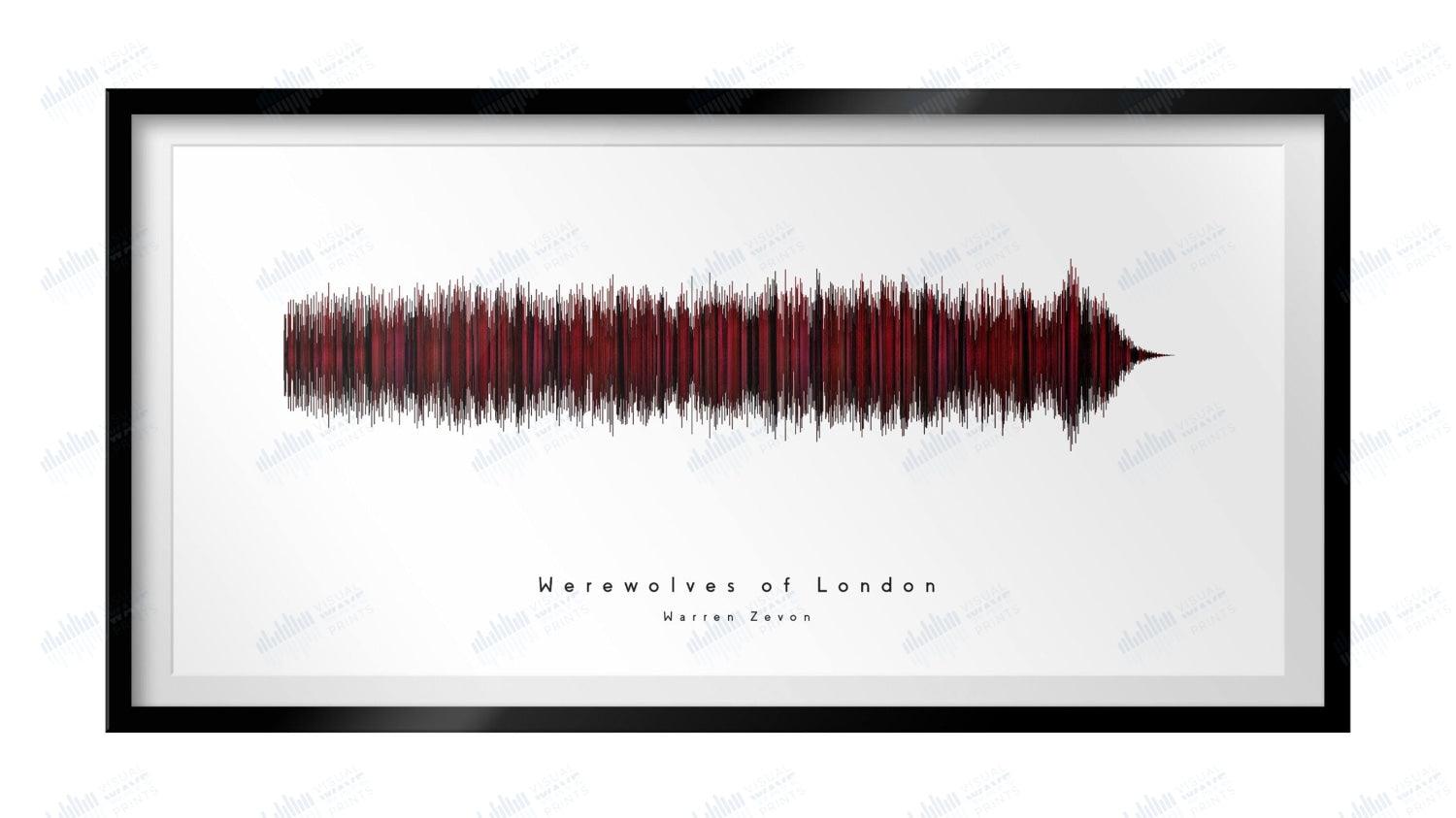 Werewolves of London by Warren Zevon - Visual Wave Prints