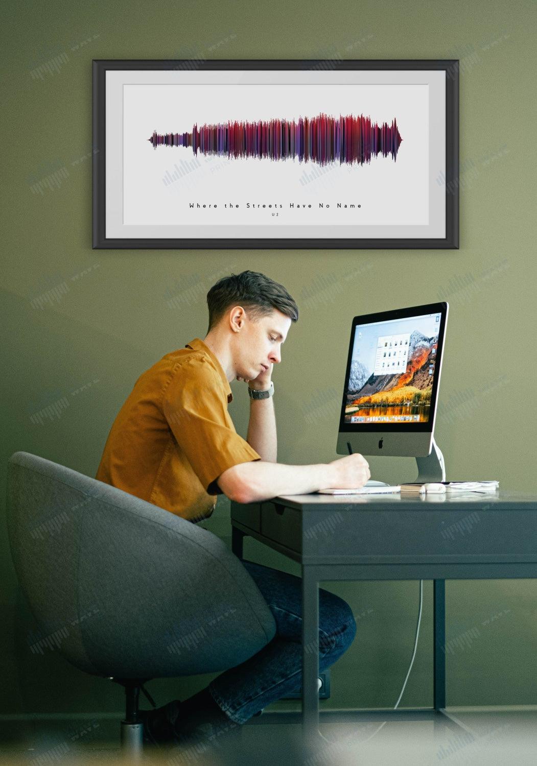 Where the Streets Have No Name by U2 - Visual Wave Prints