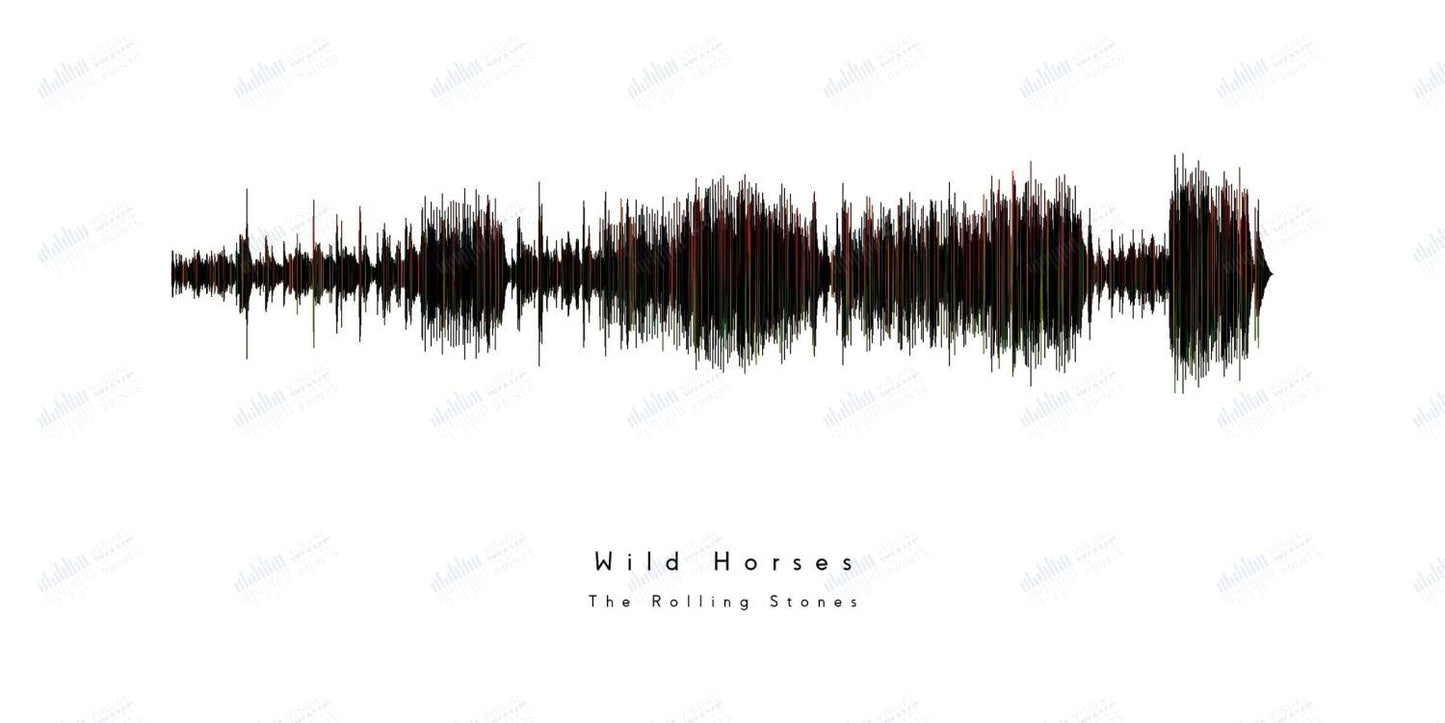 Wild Horses by The Rolling Stones - Visual Wave Prints