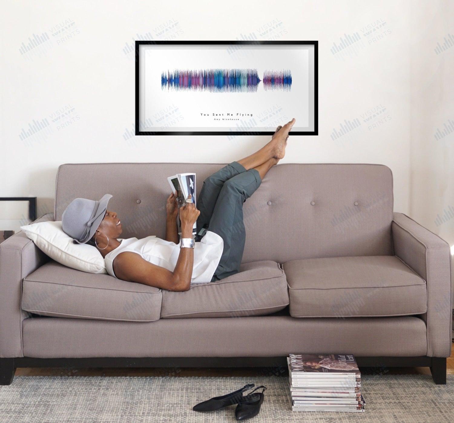 You Sent Me Flying by Amy Winehouse - Visual Wave Prints
