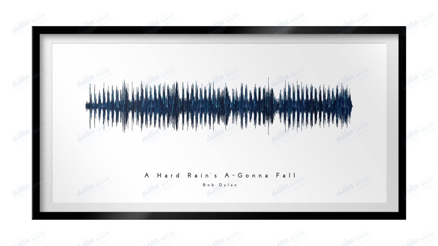 A Hard Rain's A-Gonna Fall by Bob Dylan - Visual Wave Prints