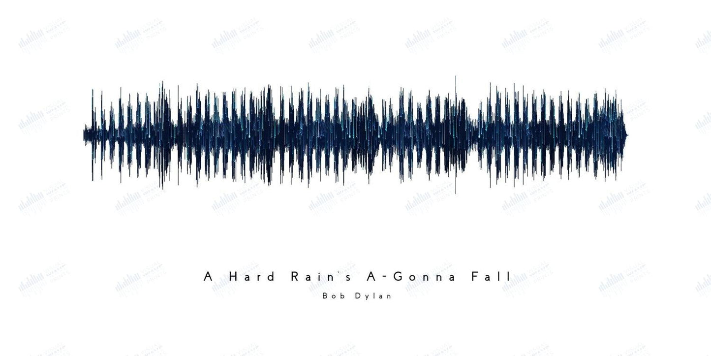 A Hard Rain's A-Gonna Fall by Bob Dylan - Visual Wave Prints