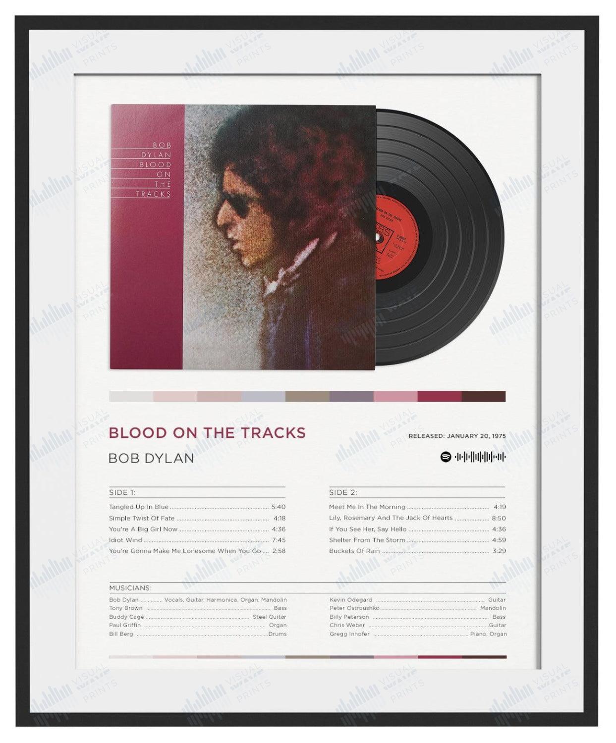 Album Art: Blood on the Tracks by Bob Dylan - Visual Wave Prints