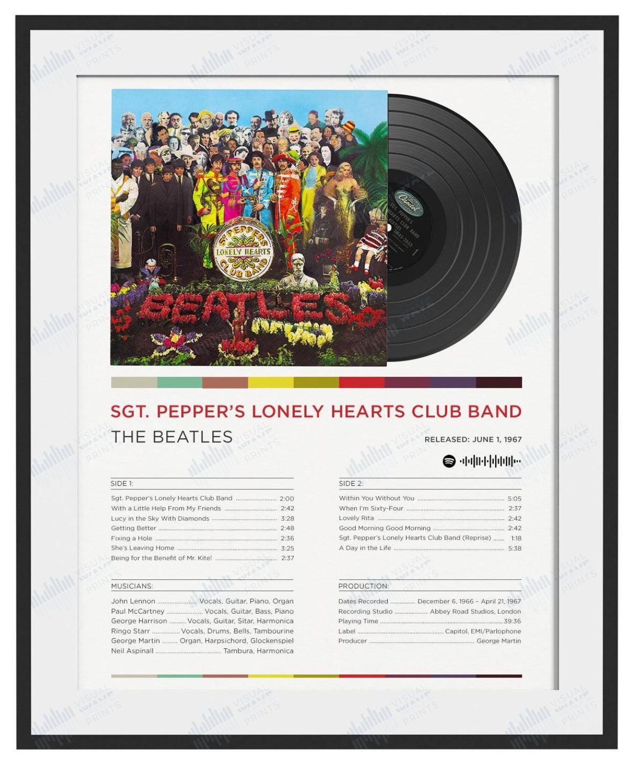 Album Art: Sgt. Pepper's Lonely Hearts Club Band  by The Beatles - Visual Wave Prints