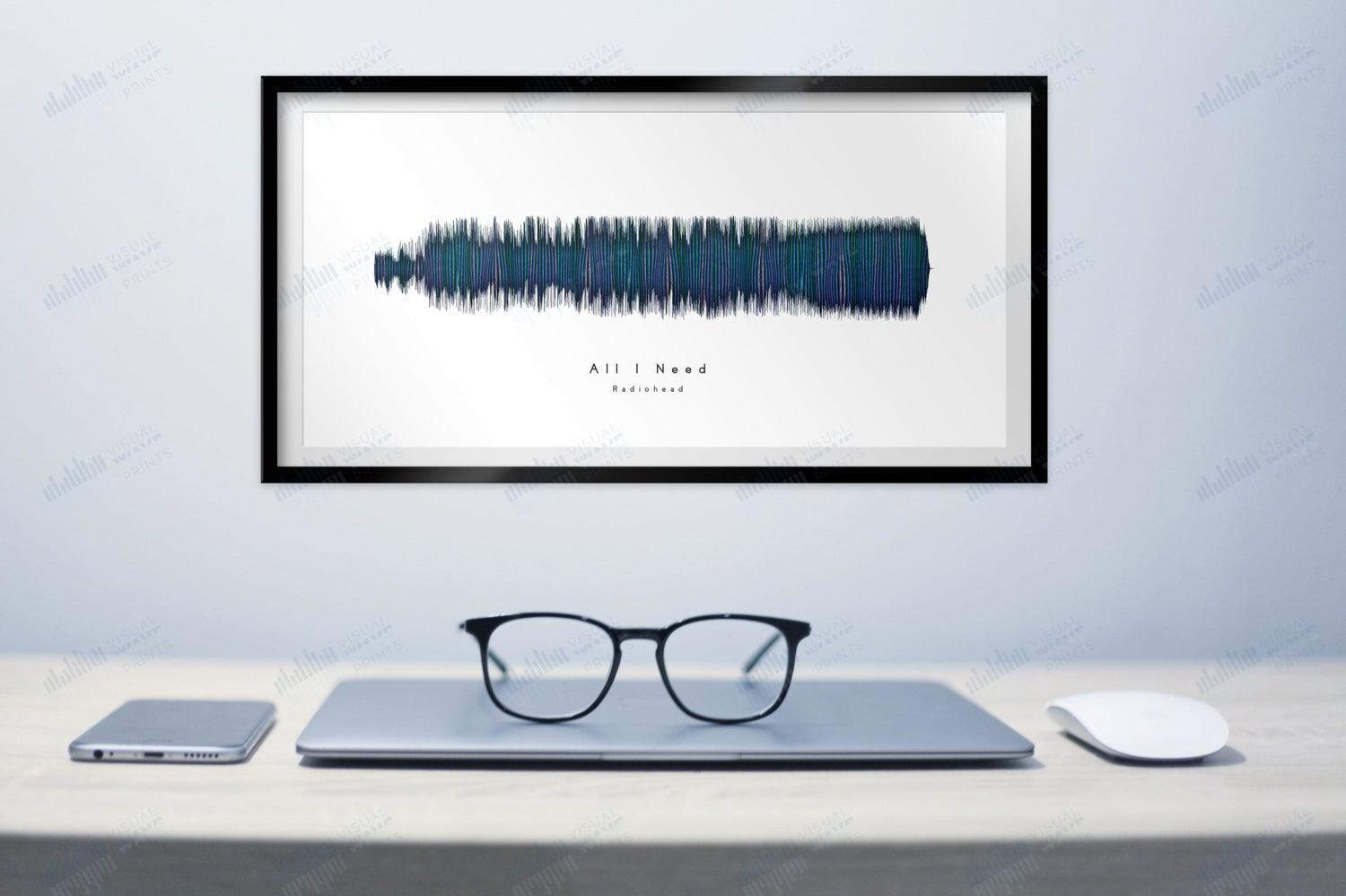 All I Need by Radiohead - Visual Wave Prints