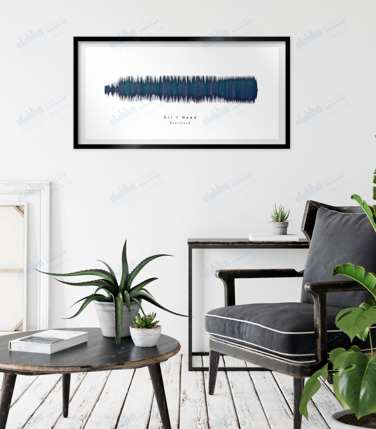 All I Need by Radiohead - Visual Wave Prints