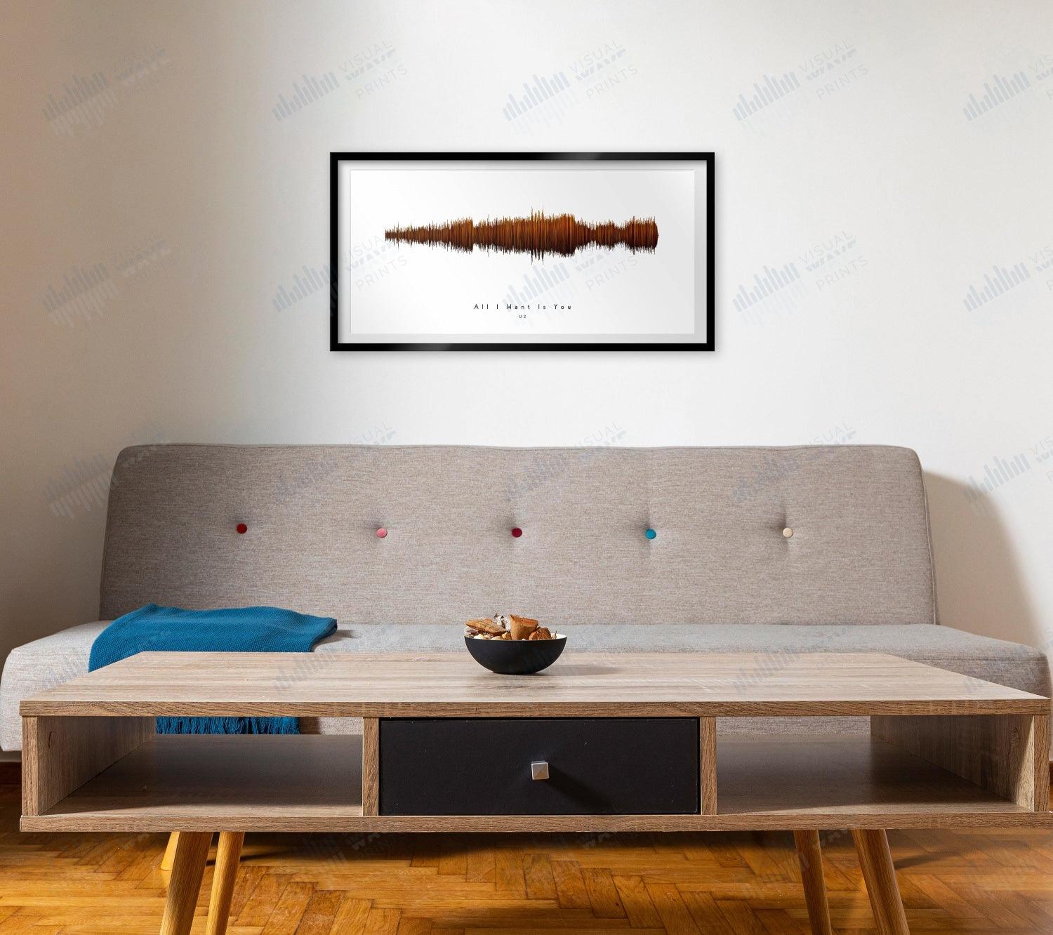 All I Want is You by U2 - Visual Wave Prints