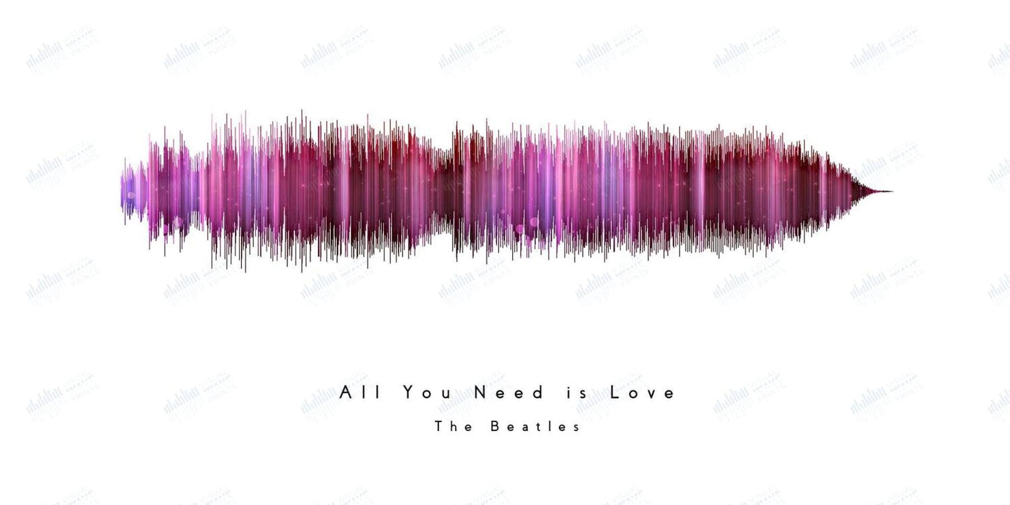 All You Need is Love by The Beatles - Visual Wave Prints