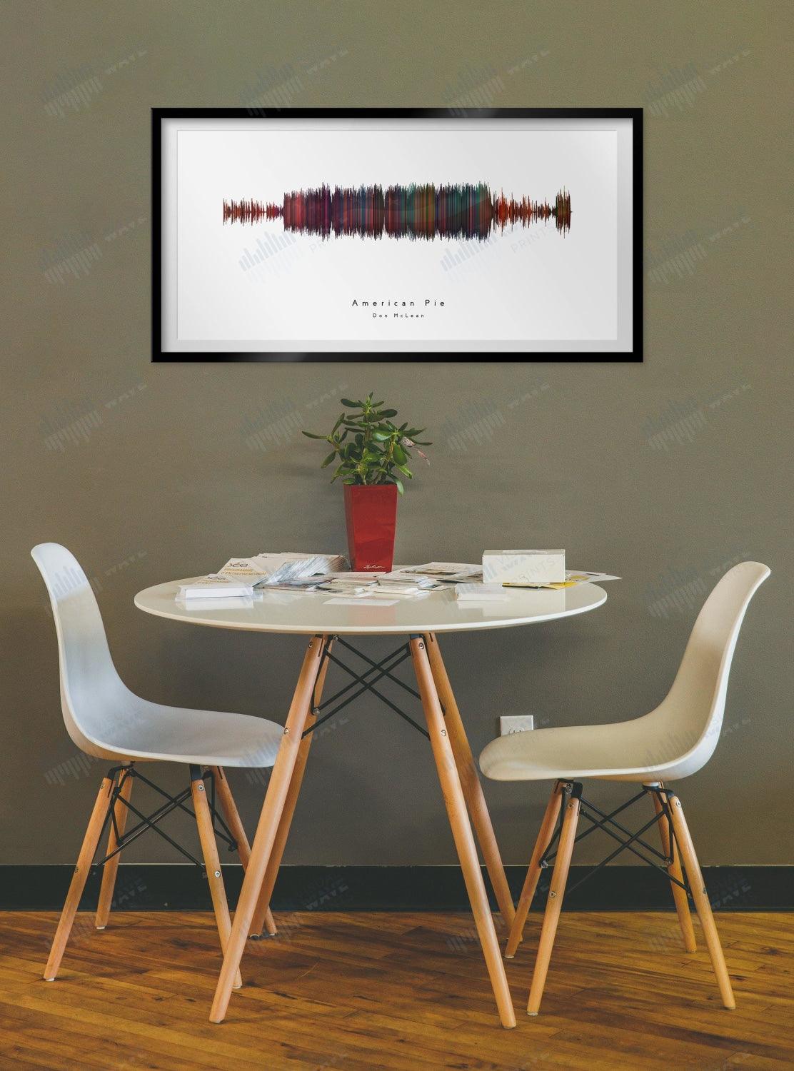 American Pie by Don McLean - Visual Wave Prints