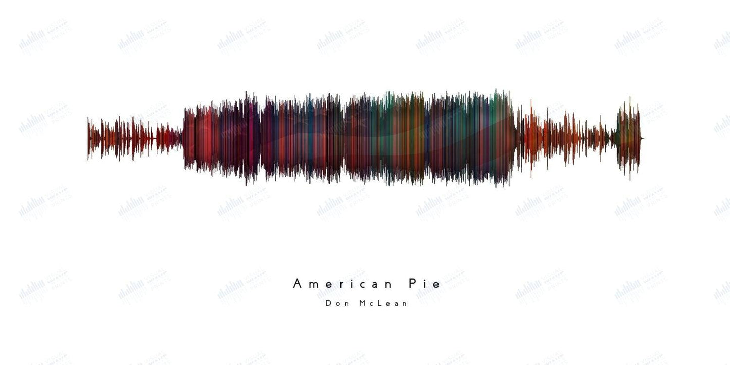 American Pie by Don McLean - Visual Wave Prints