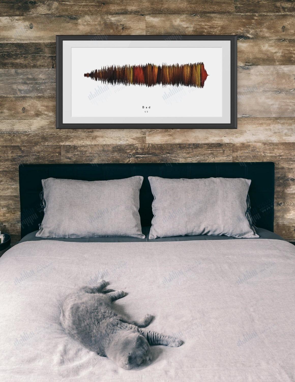 Bad by U2 - Visual Wave Prints