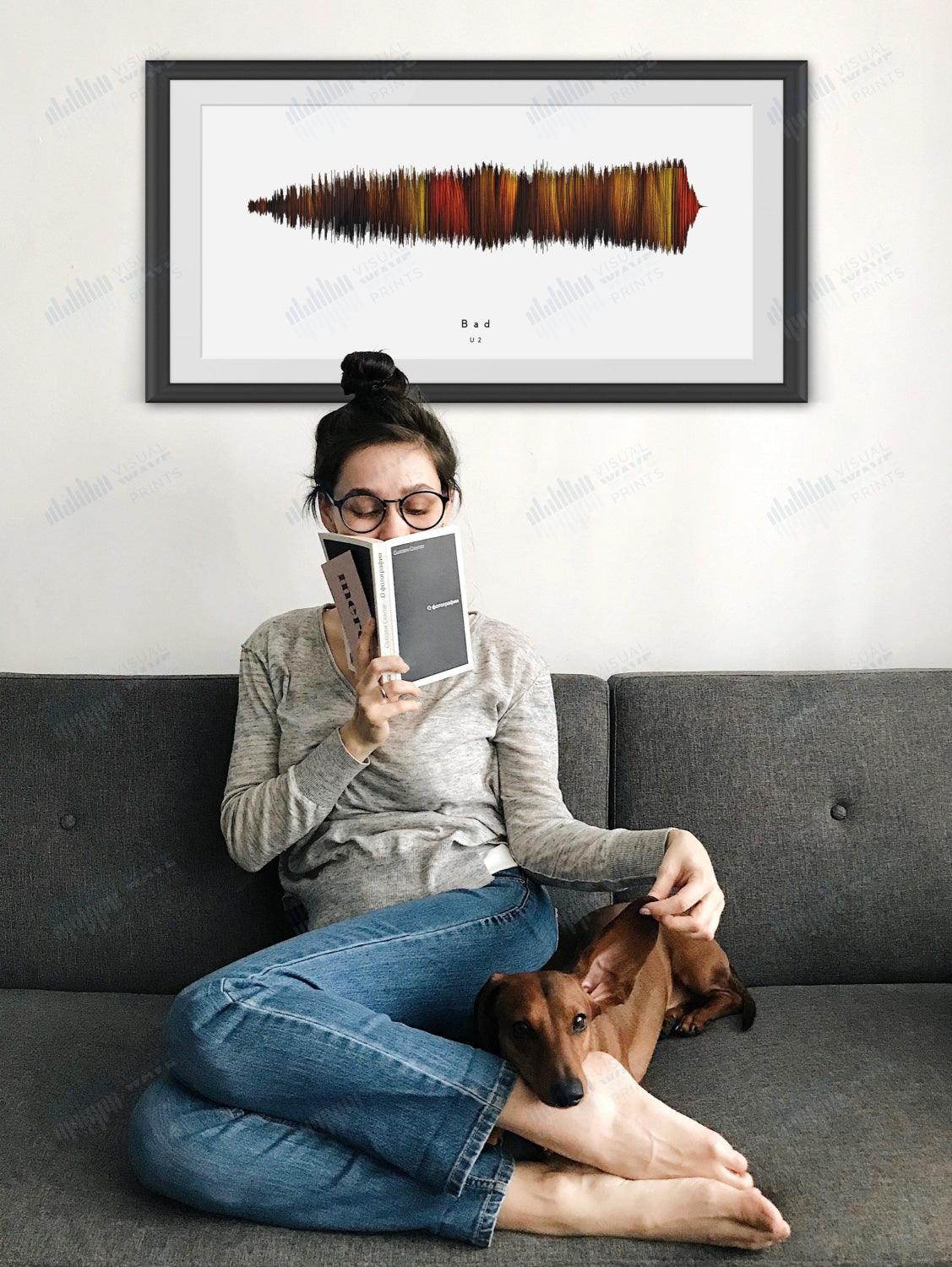 Bad by U2 - Visual Wave Prints