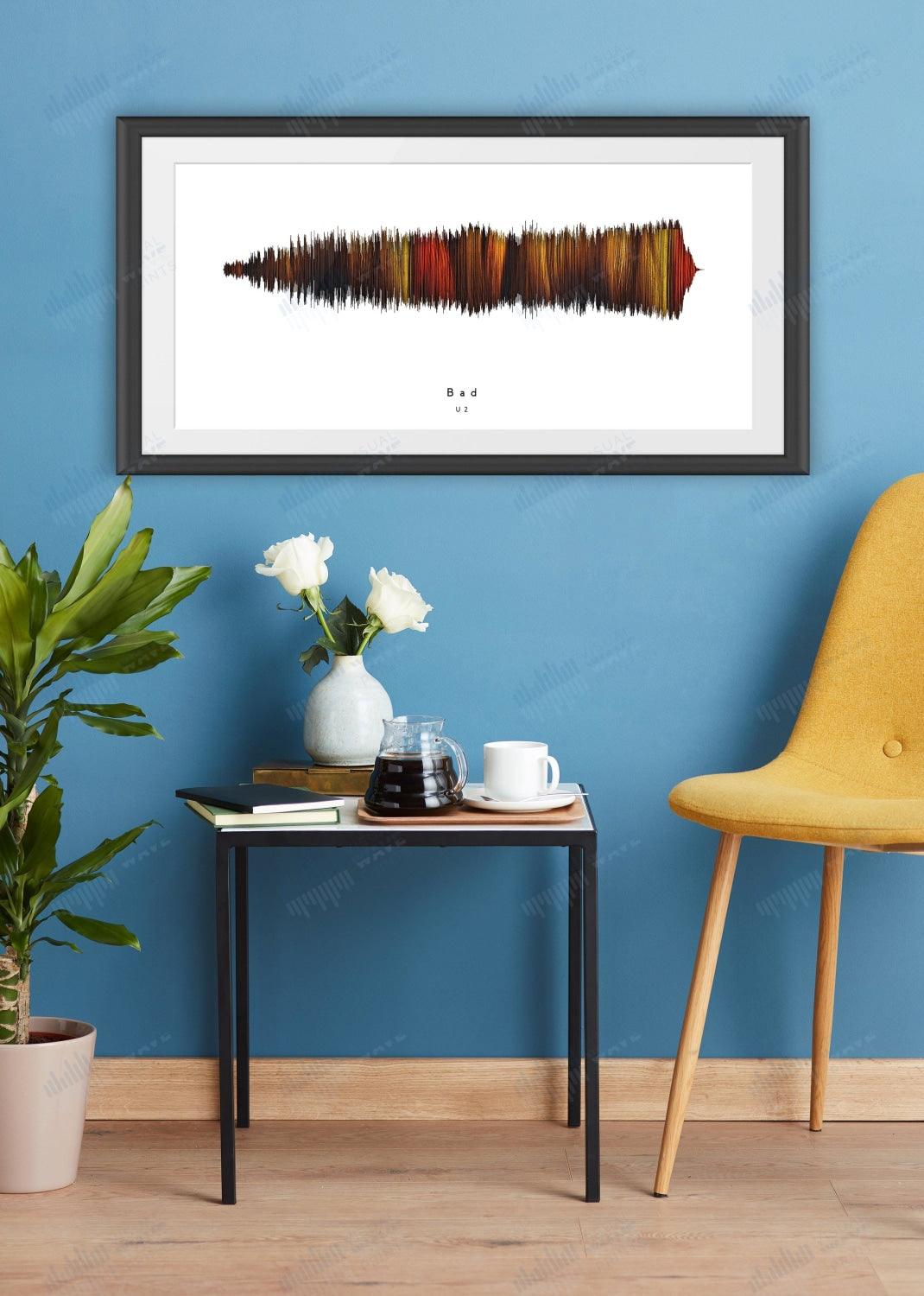 Bad by U2 - Visual Wave Prints