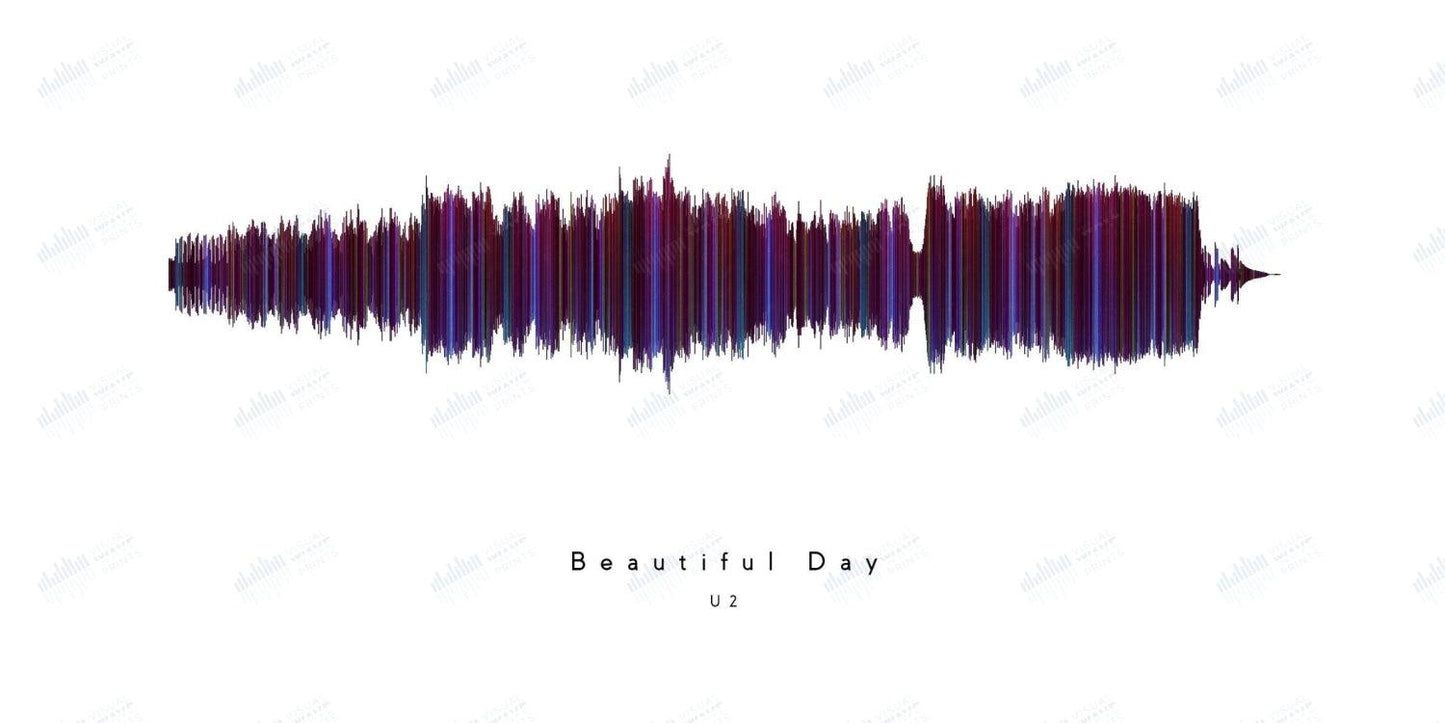 Beautiful Day by U2 - Visual Wave Prints