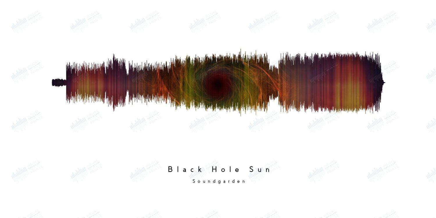 Black Hole Sun by Soundgarden - Visual Wave Prints